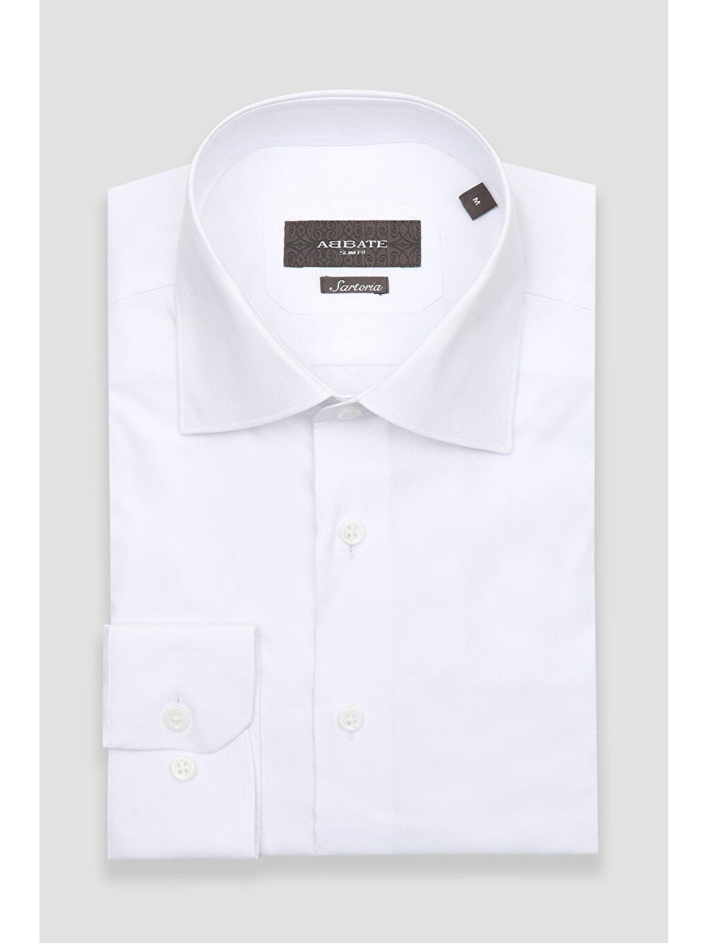 Sartoria Poplin Stretch Pamuk Karışımlı Slim Fit Beyaz İtalyan Yaka Erkek Düz Gömlek-4