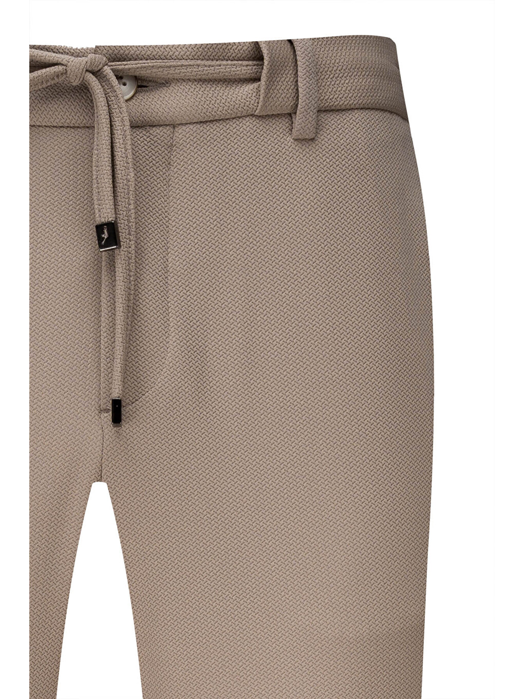 Bej Rahat Kesim Yandan Cepli Jogger Pantolon-1