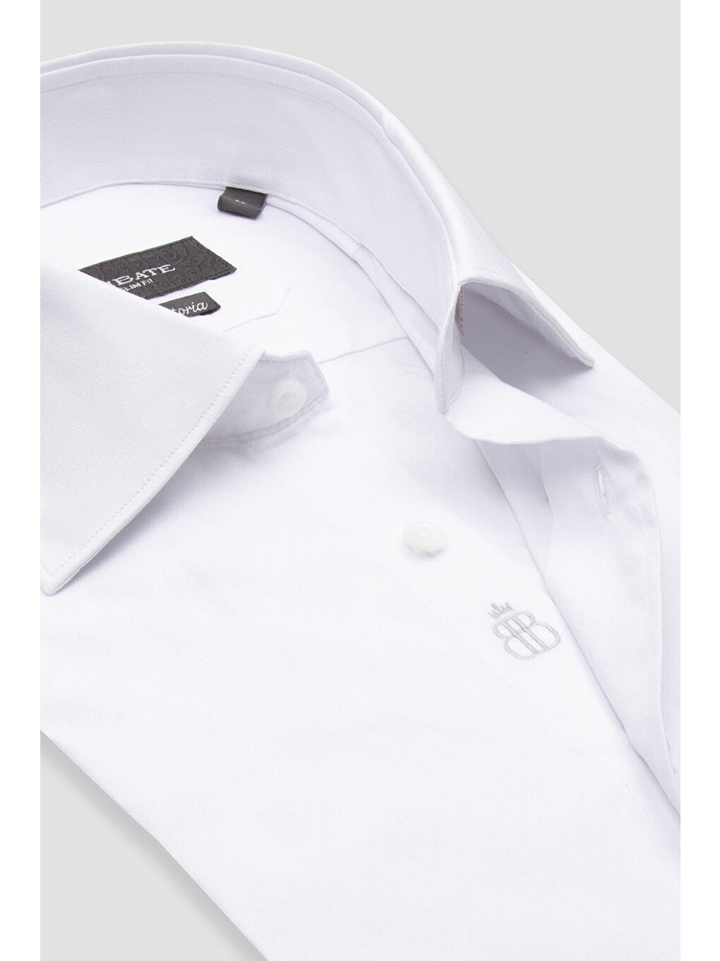 Sartoria Poplin Stretch Pamuk Karışımlı Slim Fit Beyaz İtalyan Yaka Erkek Düz Gömlek-5