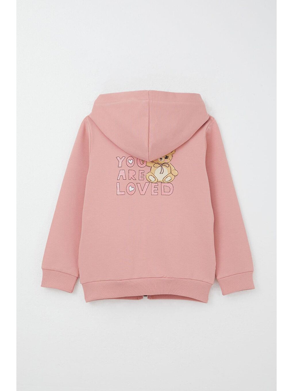 Pembe Kız Bebek Eşofman Takım Kalpli Bebek Ayıcık Baskılı Gülkurusu (1.5-2 Yaş)-3