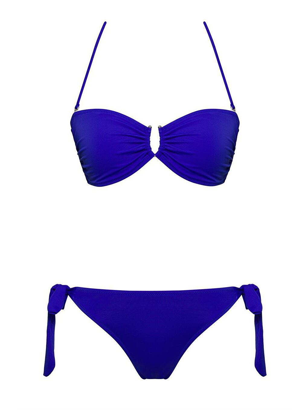 SAILOR moda Mavi Aksesuarlı Straplez Bikini Takım