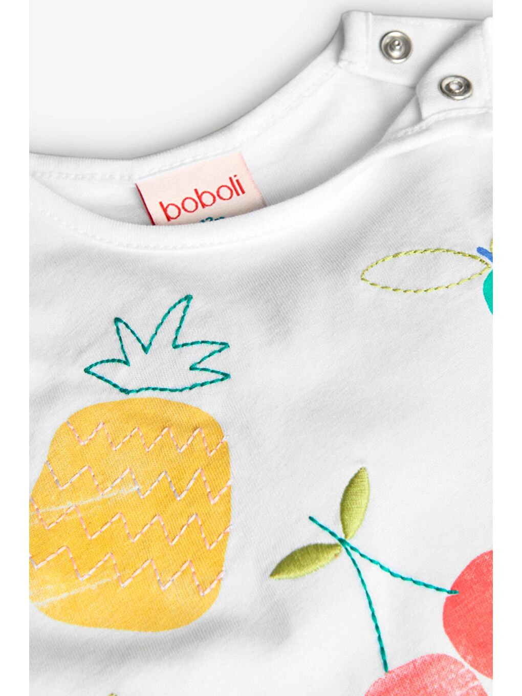 Karışık Meyveler Baskılı Kız Çocuk Tişört-3