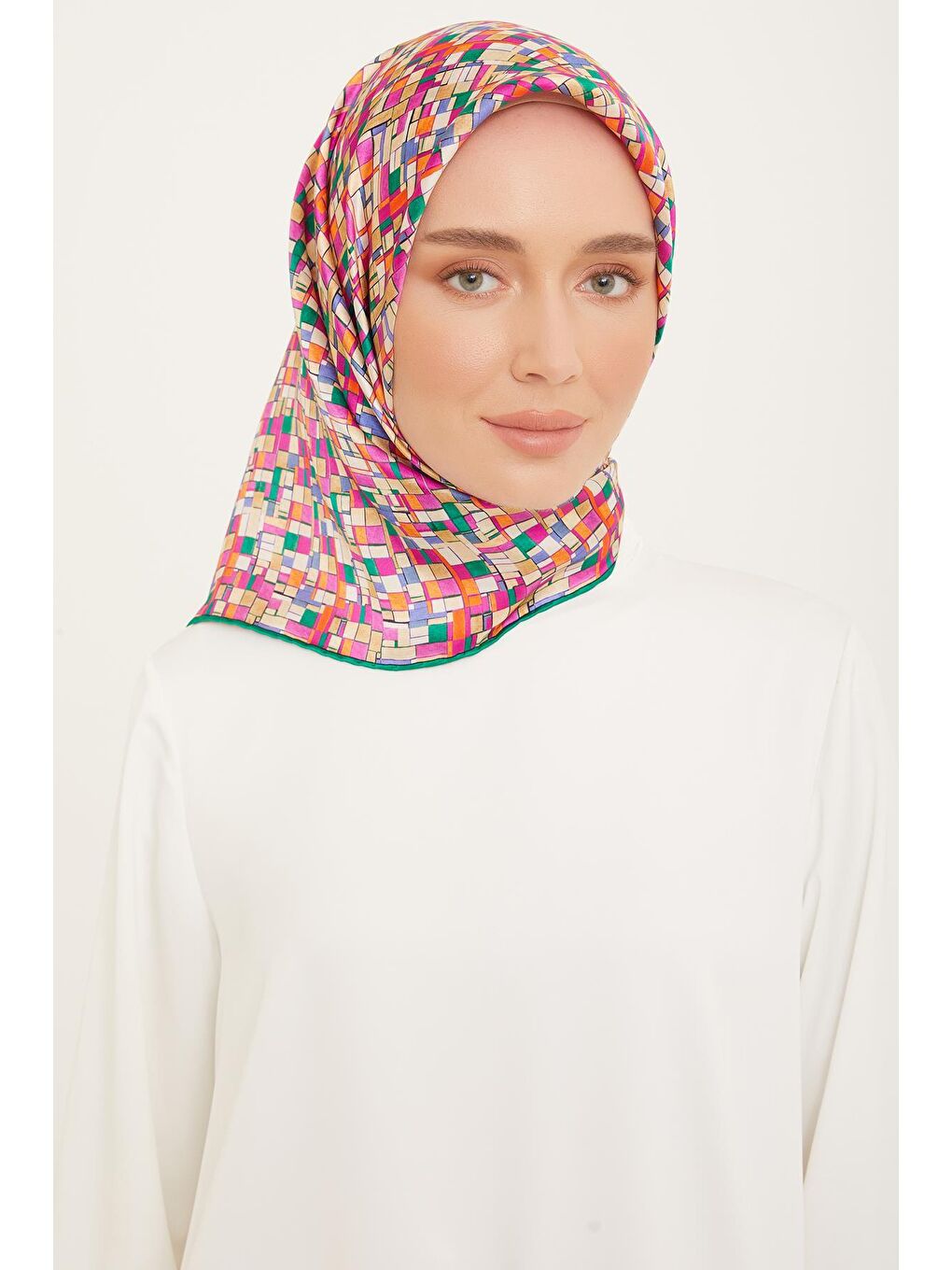 Pembe Twill İpek Eşarp 23Ka9004 38