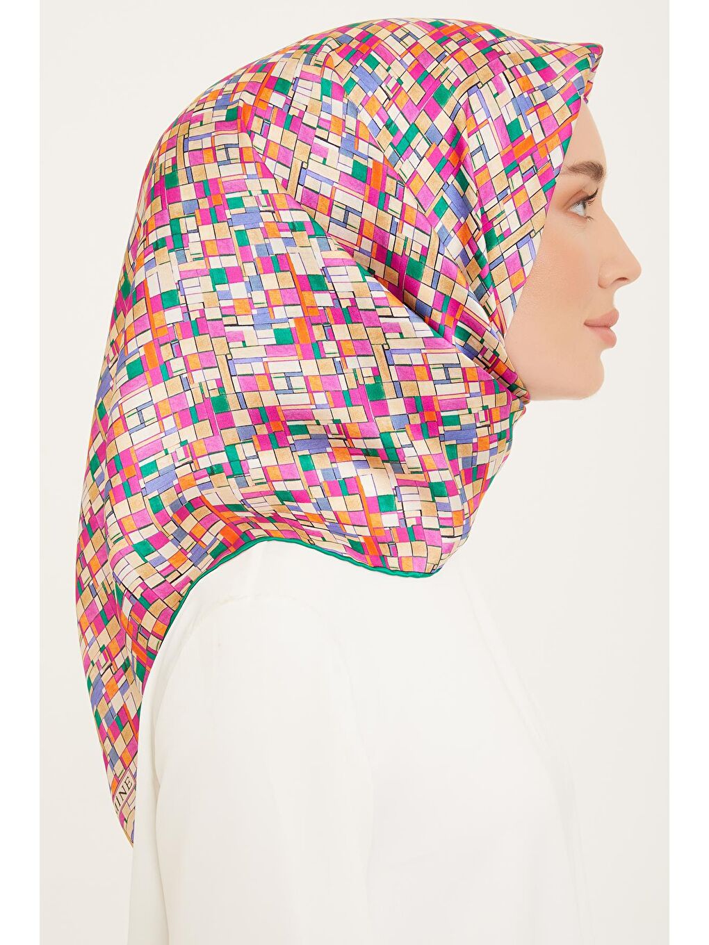 Pembe Twill İpek Eşarp 23Ka9004 38-1