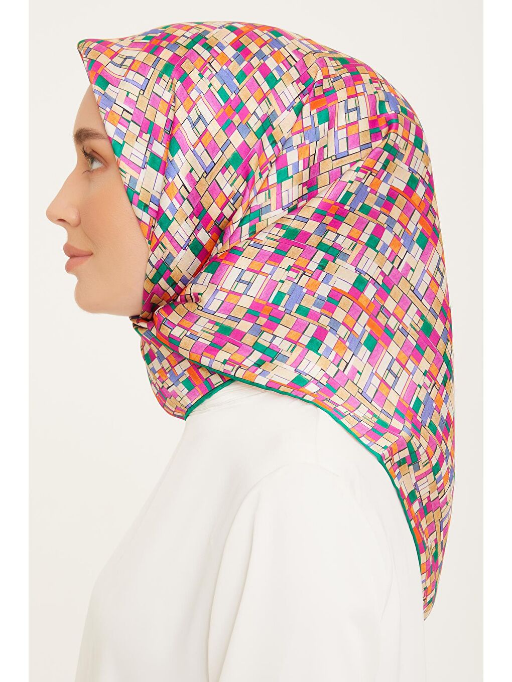 Pembe Twill İpek Eşarp 23Ka9004 38-2