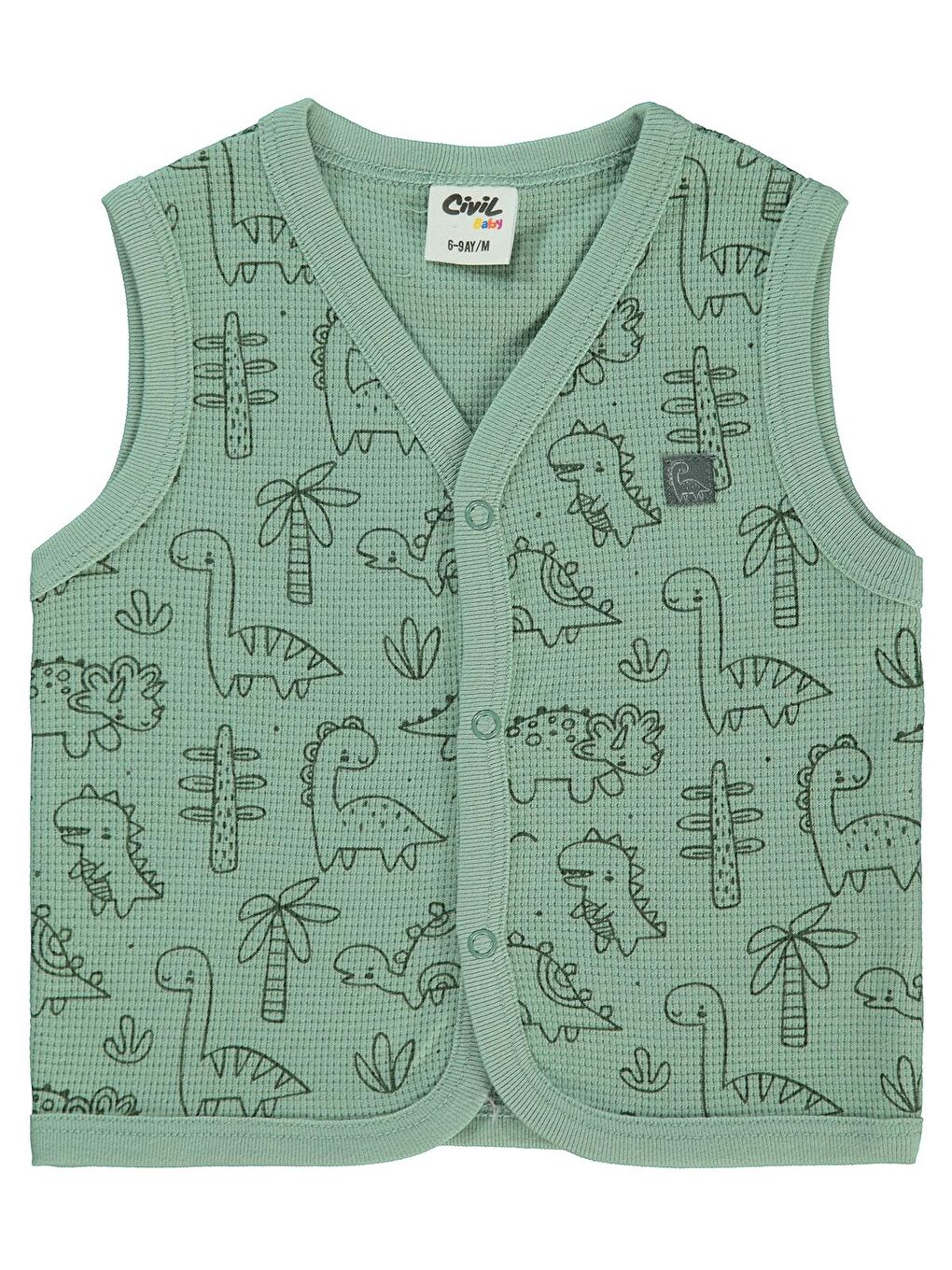 Baby Dinozor 6-18 Ay Yelek - Haki 18-24 Ay