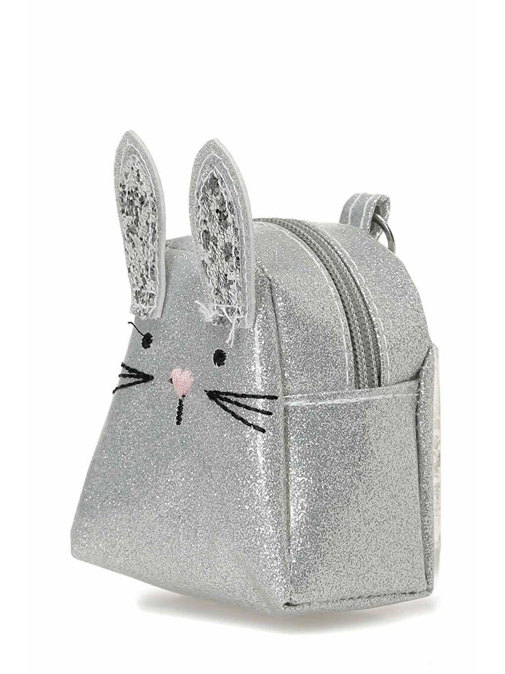 Gri BUNNY 5PR Gümüş Kız Çocuk Bozuk Para Cüzdanı-1