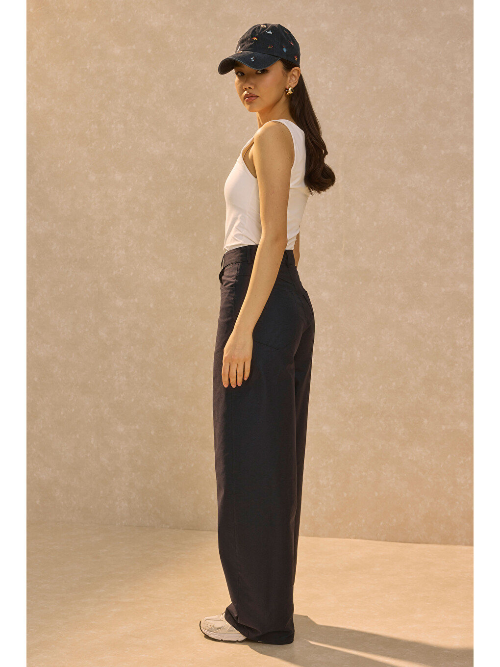 Gabardin Barrel Pantolon Lacivert-3