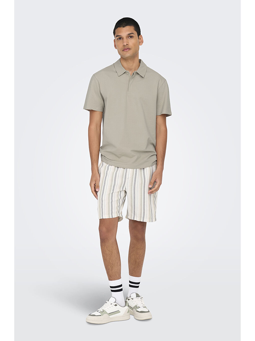 Bej Onskian Pamuklu Regular Fit Düğmeli Polo Yaka Tişört 22028694-1