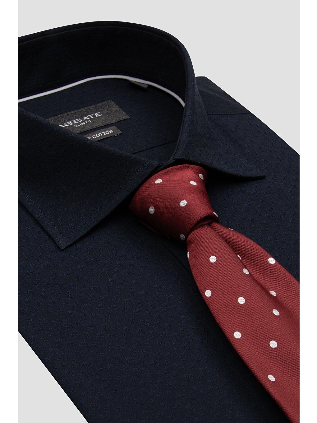 Donatello Jakar Pamuklu Slim Fit Lacivert Klasik Yaka Erkek Desenli %100 Pamuk Gömlek-5