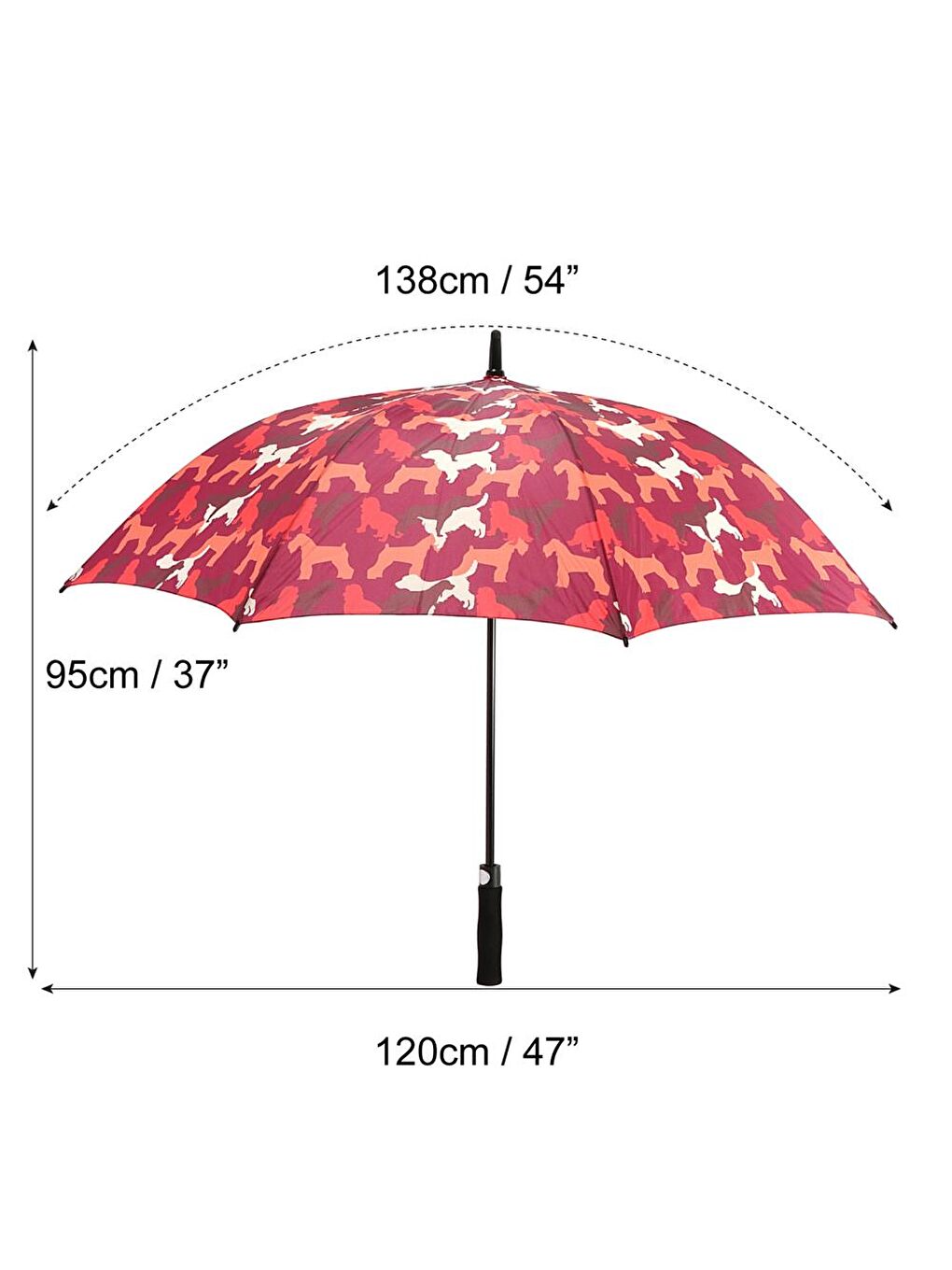 Gri Dogs 15" Laptop Çantası & Tam Otomatik Rüzgara Dayanıklı Köpek Desenli Şemsiye Set-3