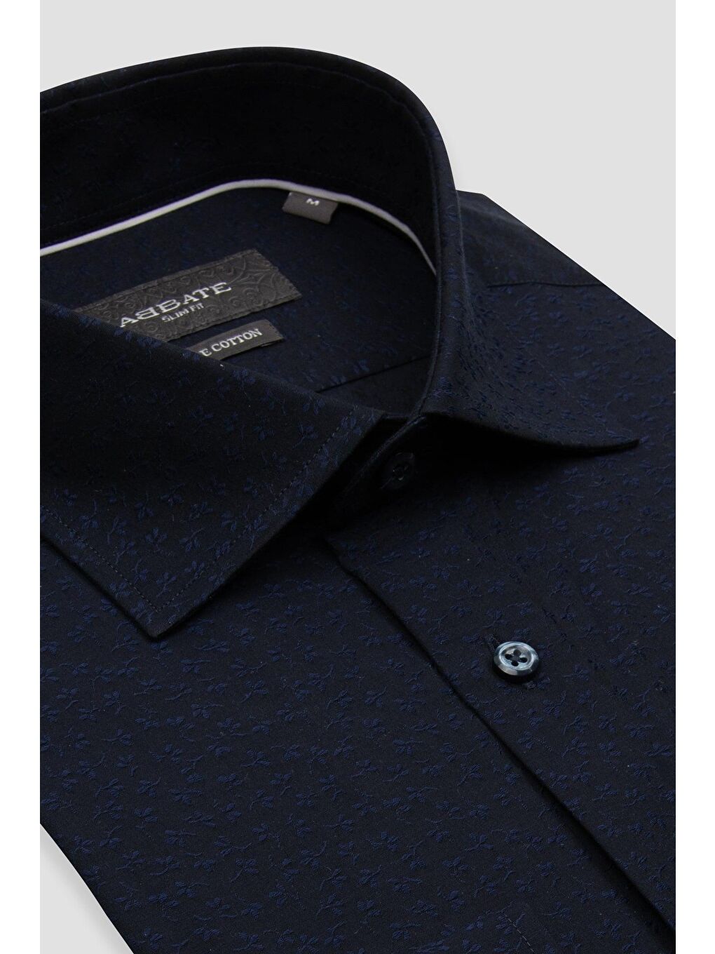 Donatello Jakar Pamuklu Slim Fit Lacivert Klasik Yaka Erkek Desenli %100 Pamuk Gömlek-1