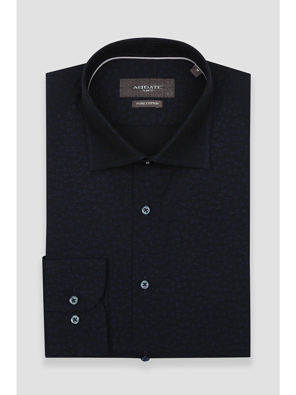 Donatello Jakar Pamuklu Slim Fit Lacivert Klasik Yaka Erkek Desenli %100 Pamuk Gömlek-4