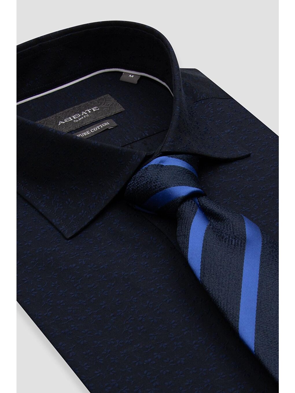 Donatello Jakar Pamuklu Slim Fit Lacivert Klasik Yaka Erkek Desenli %100 Pamuk Gömlek-6