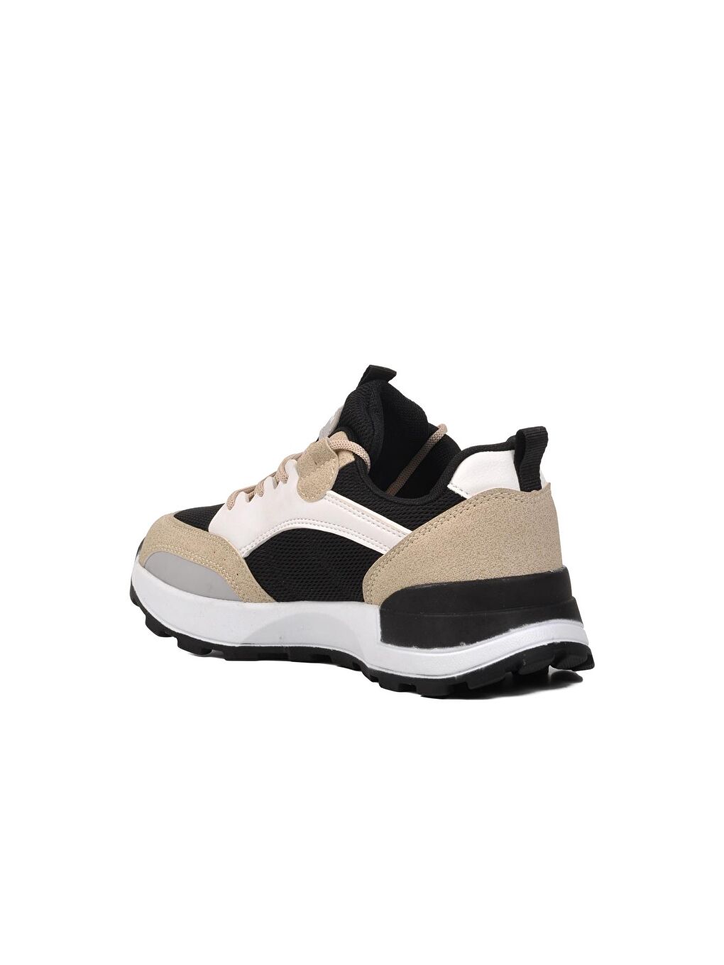 Siyah-Bej Unisex Bağcıklı Sneaker 9927-24Y-3