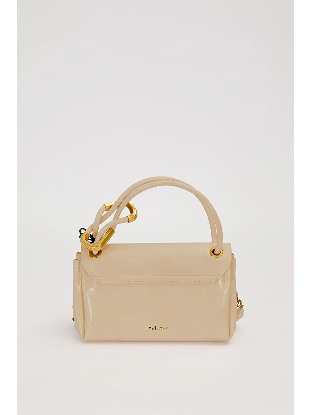 3 Bölmeli Büyük Boy Charm Detay Yumuşak Deri Çanta 930551 Bej-3