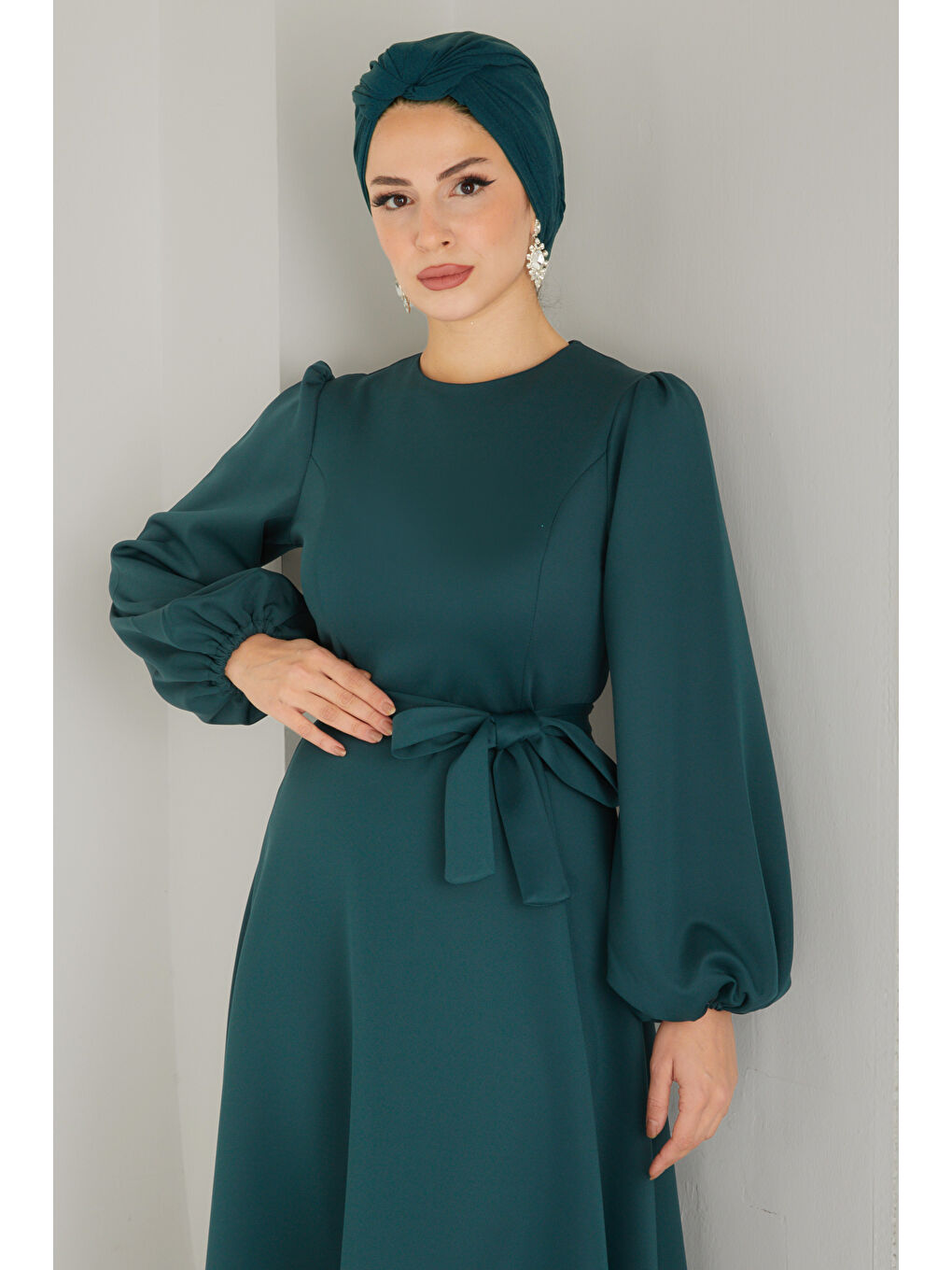 Yeşil Elbise Zümrüt - 24067-3