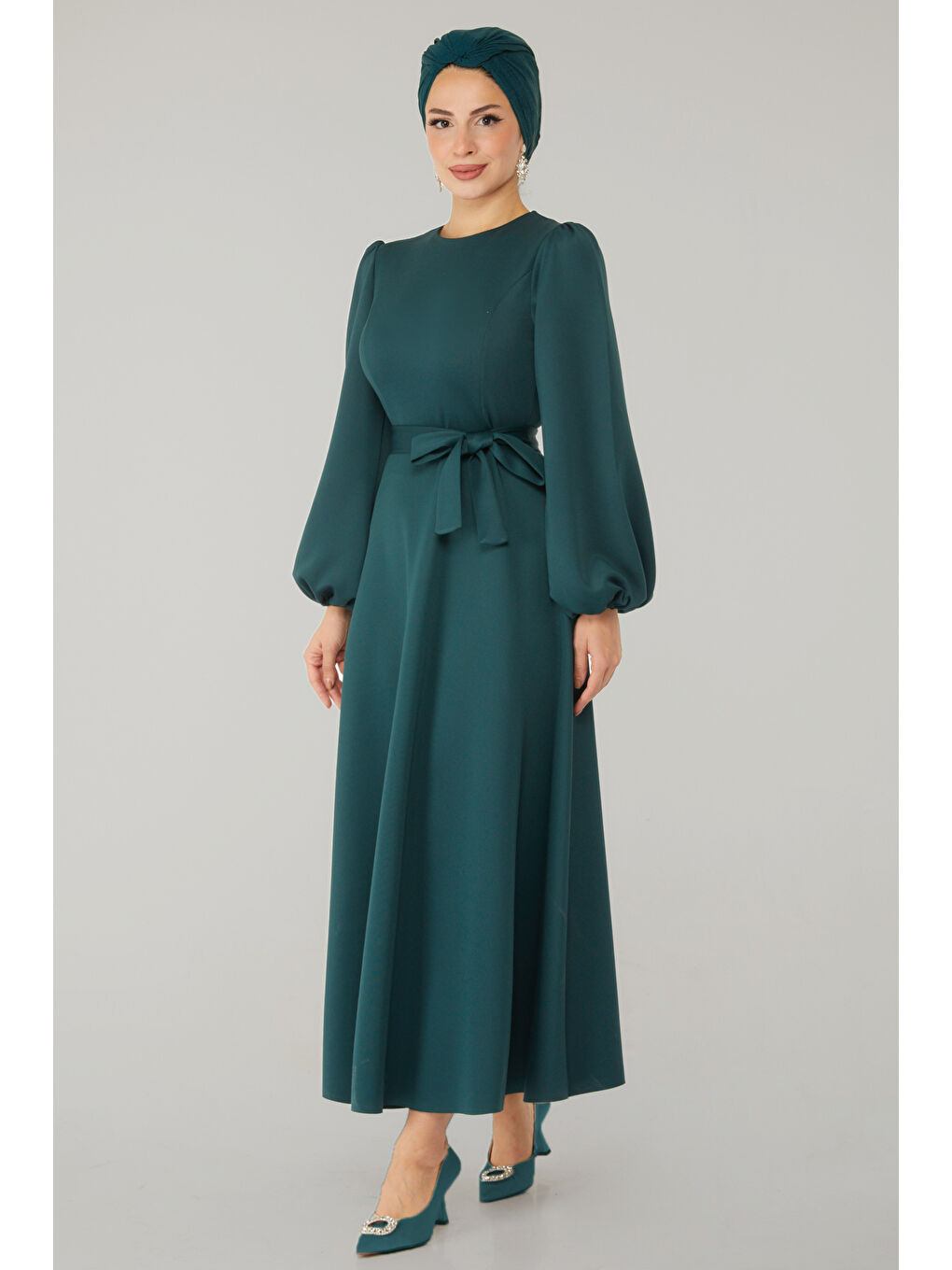 Yeşil Elbise Zümrüt - 24067-4