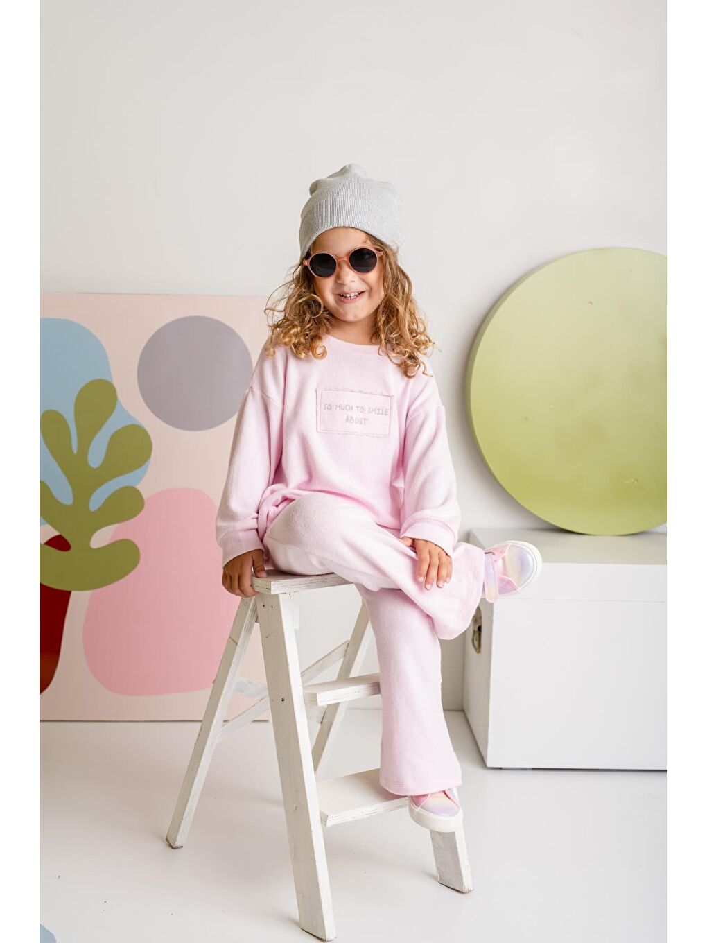 Kız Çocuk Yumoş İkili Takım - Pembe-1