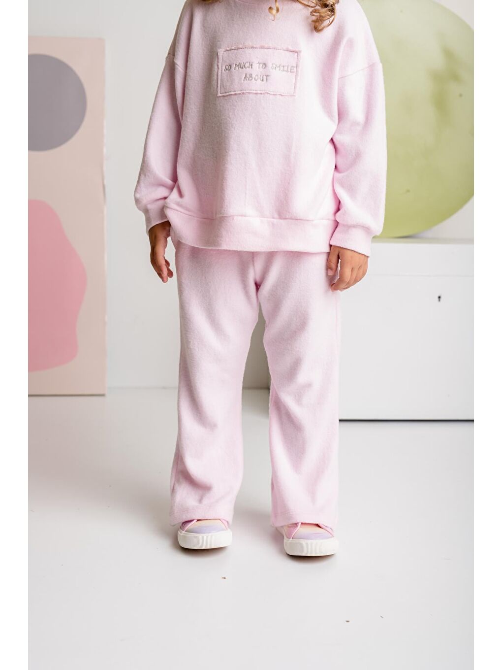 Kız Çocuk Yumoş İkili Takım - Pembe-2