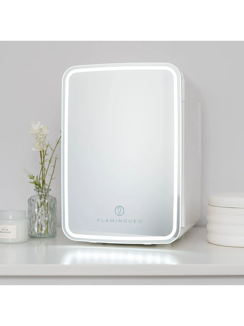 Grimmy Taşınabilir Aynalı ve Ledli Kozmetik Dolabı 10L-1