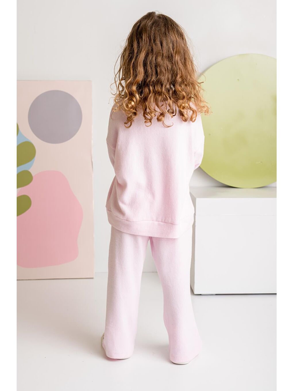 Kız Çocuk Yumoş İkili Takım - Pembe-3