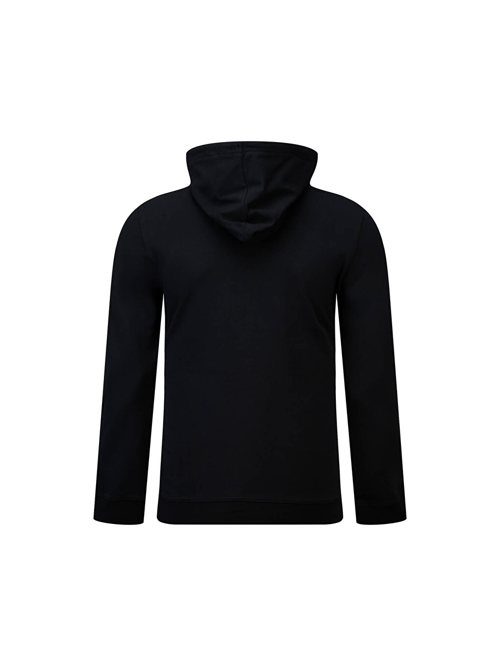 Siyah Regular Fit Baskılı Kapüşonlu Sweatshirt-2
