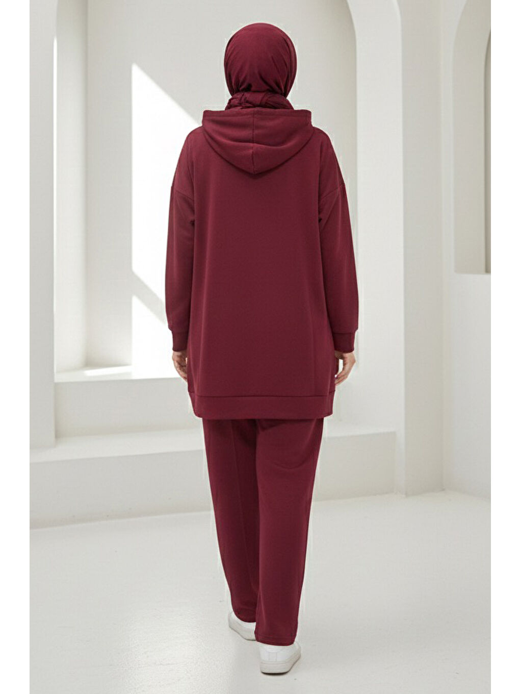Armalı Çift Cepli Vortex İkili Takım Bordo - 27982-BORDO-2