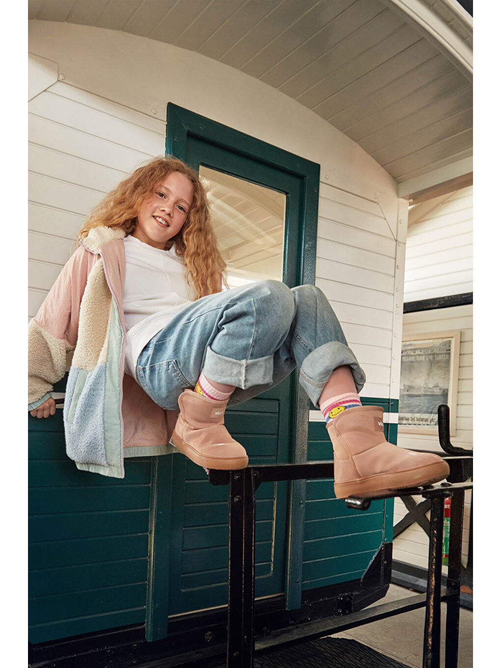 Kahverengi Pak Kürklü Kız Çocuk Camel Çizme-3