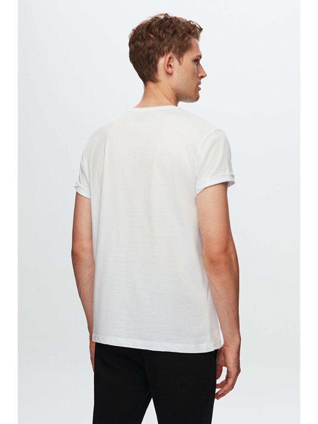 Beyaz 5'Li Oversize %100 Pamuk Tişört-2