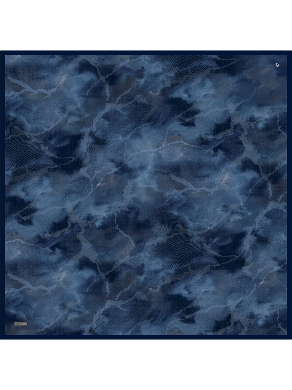 Lacivert Saf İpek Twill Eşarp 9501d 86-3