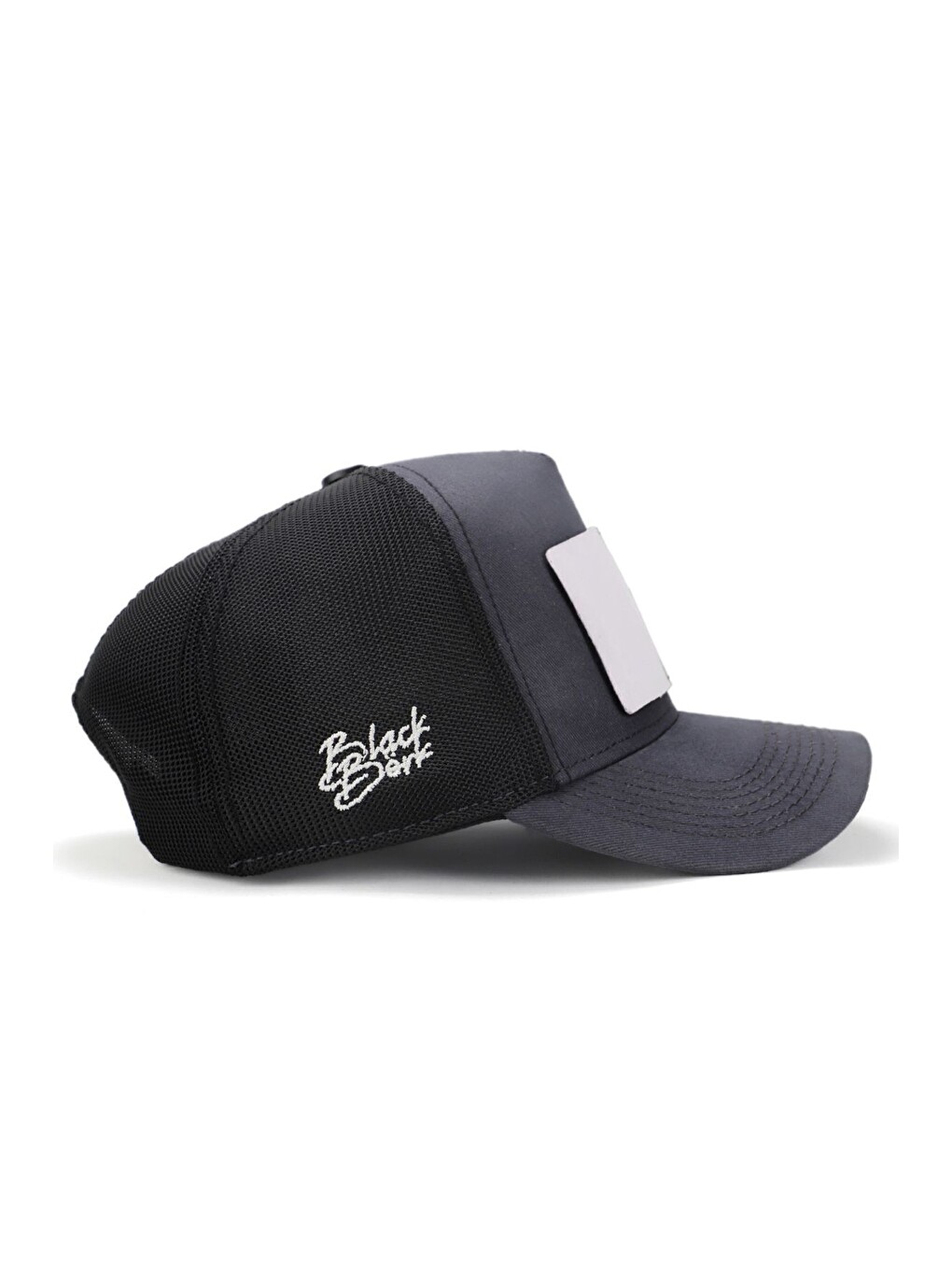 Back To The Future Logolu Antrasit-Siyah Trucker Şapka-1
