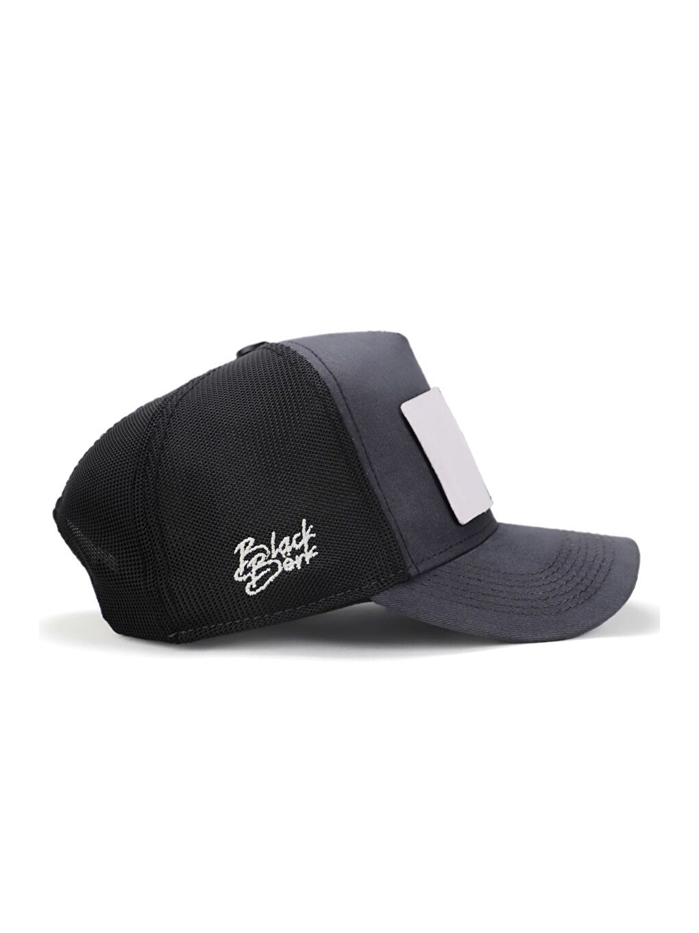 Boss Logolu Antrasit-Siyah Trucker Şapka-1