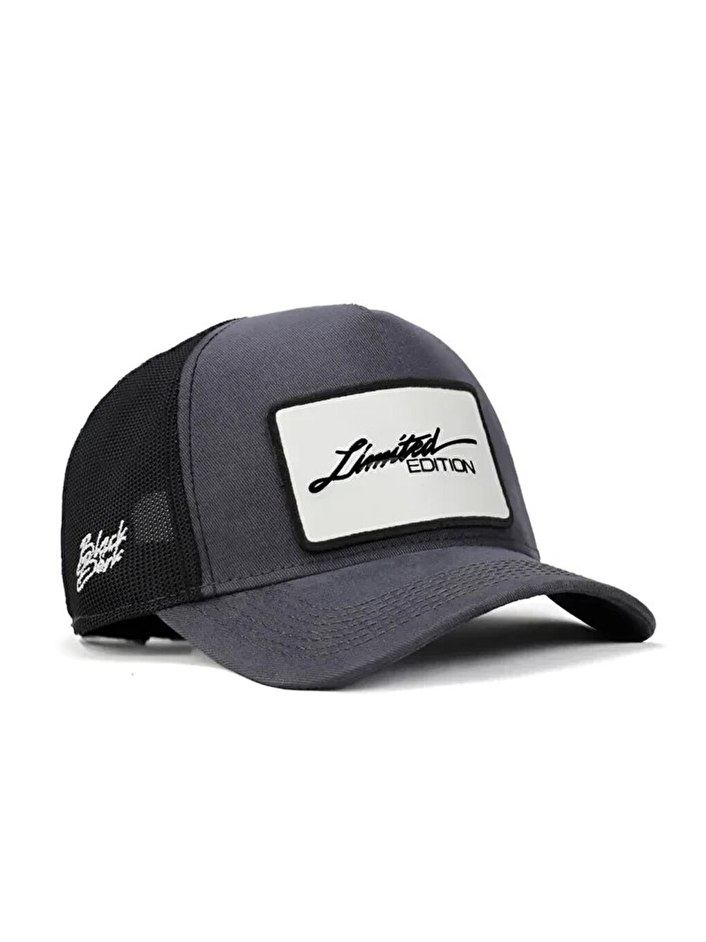 Limited Edition Logolu Antrasit-Siyah Trucker Şapka