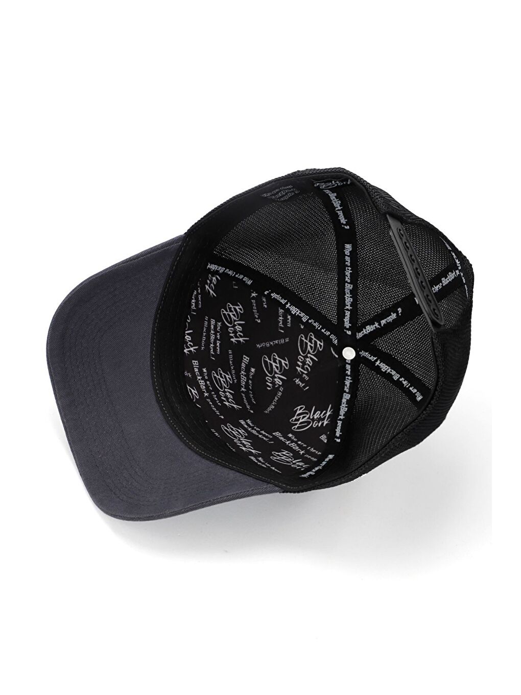 Boss Logolu Antrasit-Siyah Trucker Şapka-2