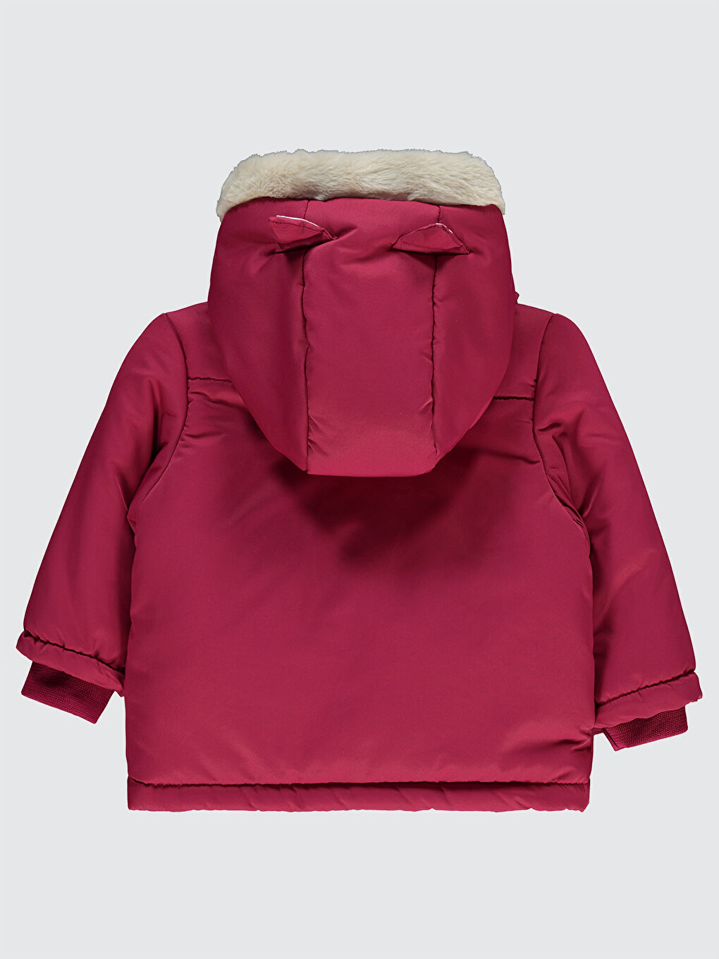 Bordo Baby Kız Bebek Mont 6-18 Ay Vişne-1