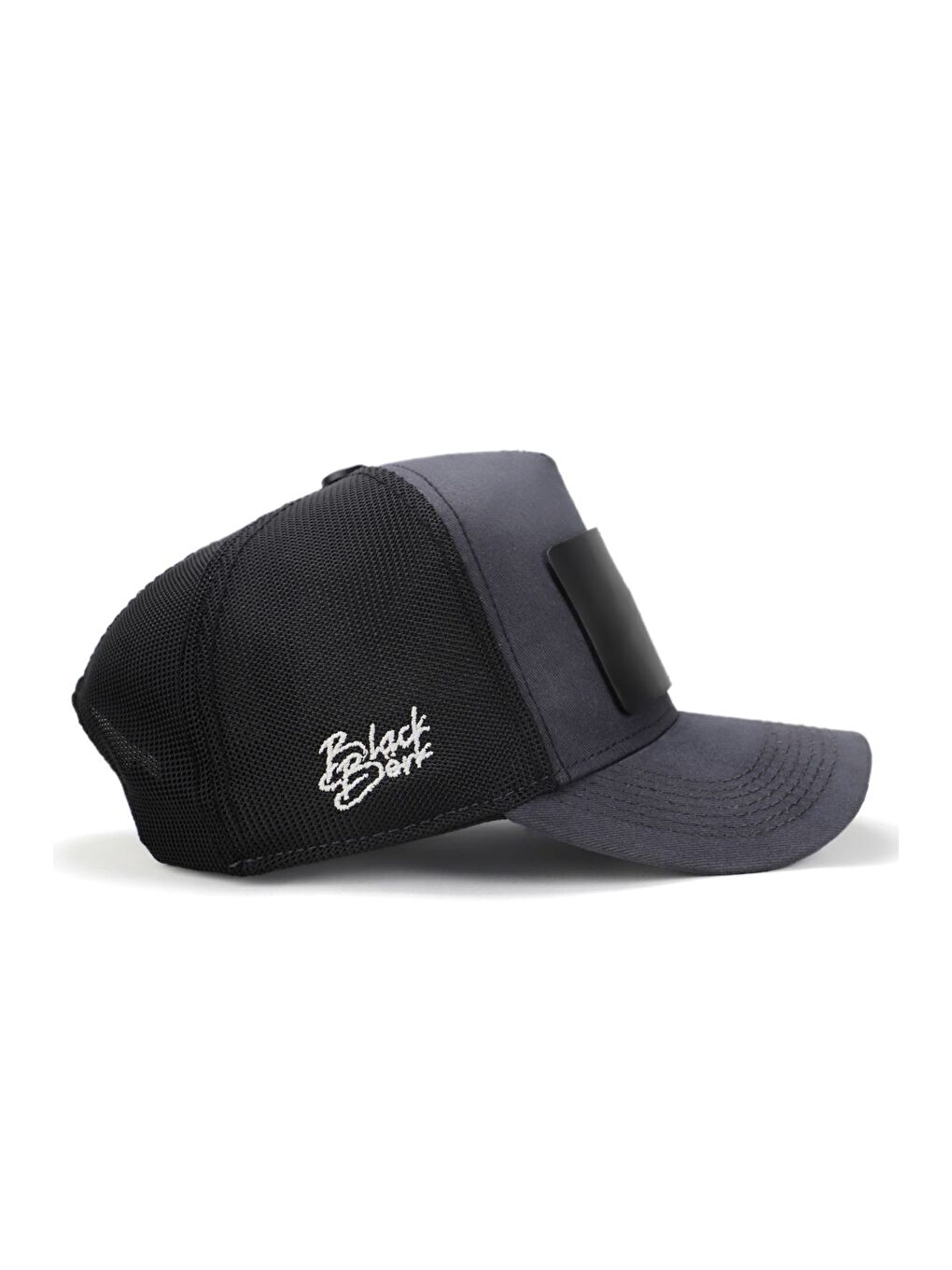 Mr President Logolu Antrasit-Siyah Trucker Şapka-1