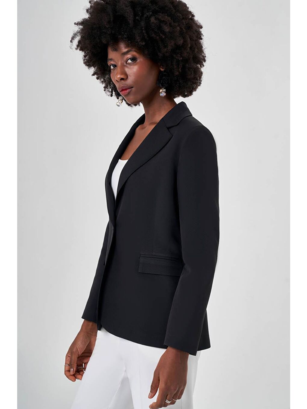 Basic Klasik Siyah Ceket-3