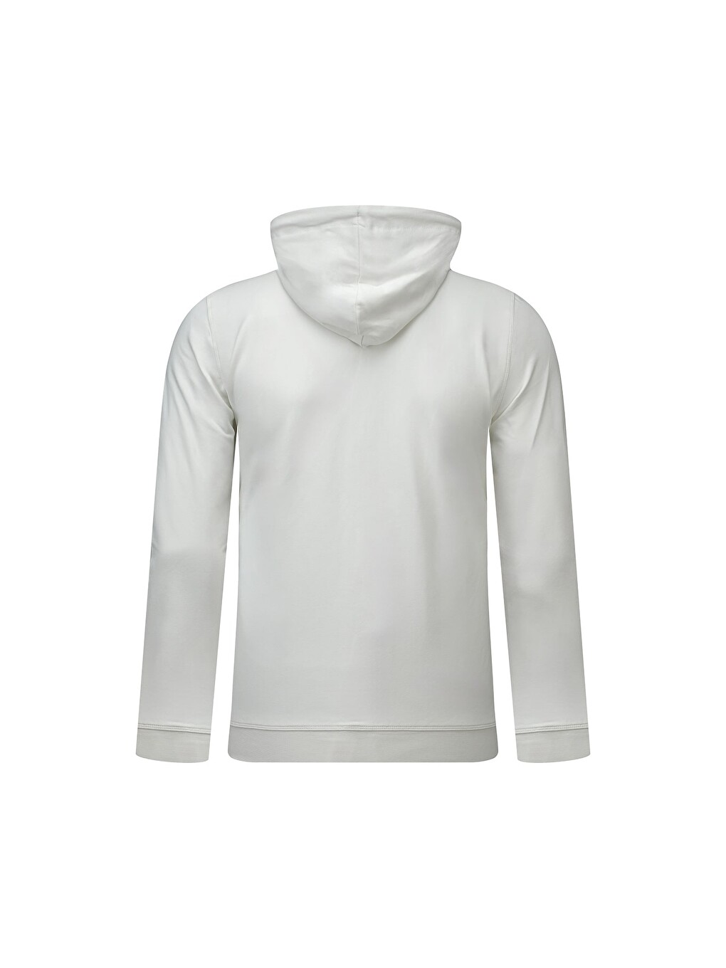 Beyaz Regular Fit Pamuklu Kapüşonlu Sweatshirt-2