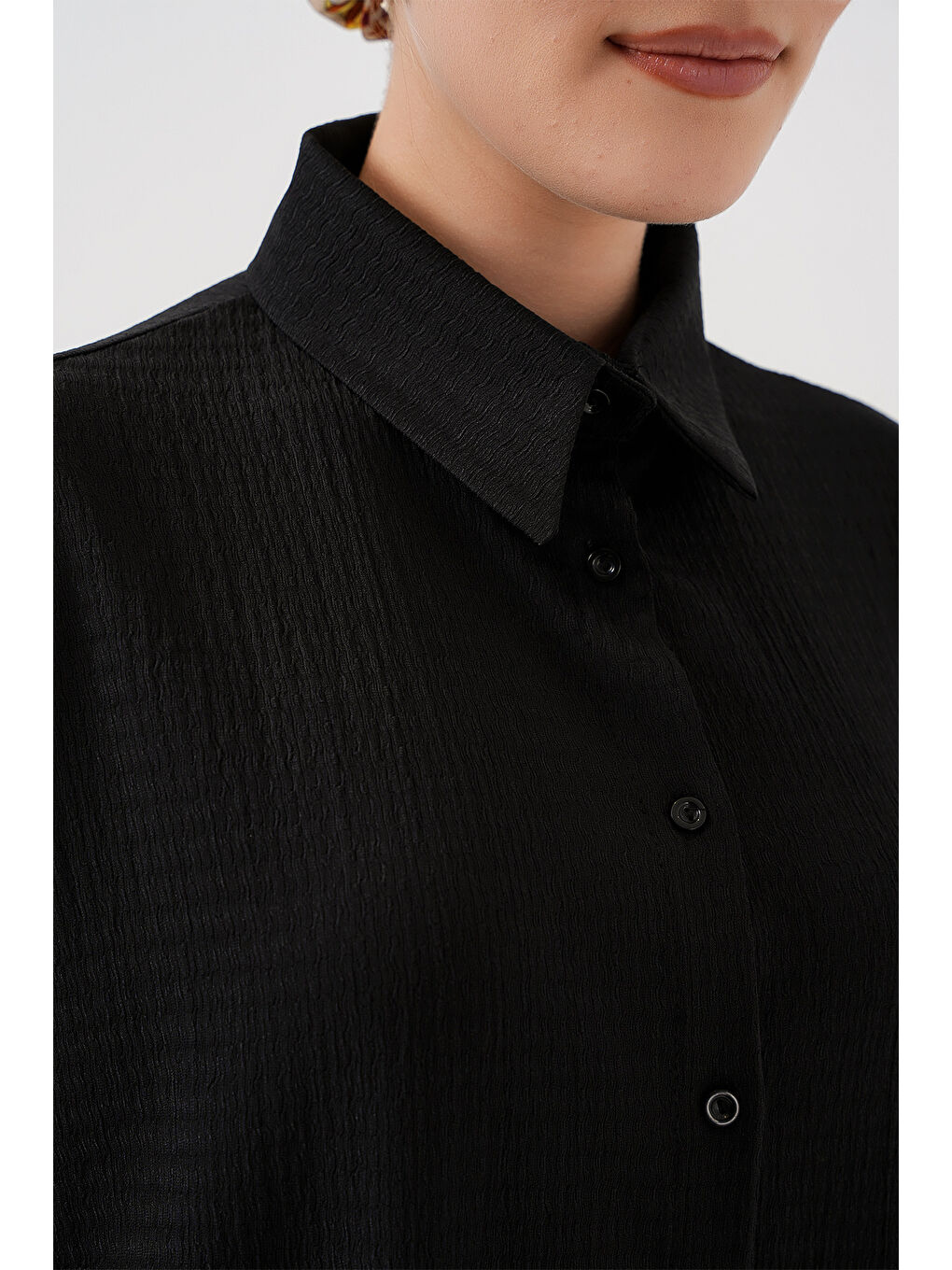 Kadın Örme Tesettür Alt Üst Takım 6711 - Siyah-4