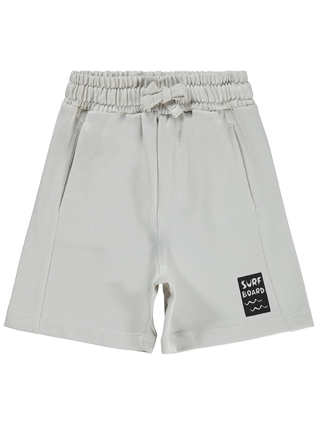 Gri Boys Basic Have Fun Baskılı 2-5 Yaş Şort - Koyu Taş Rengi