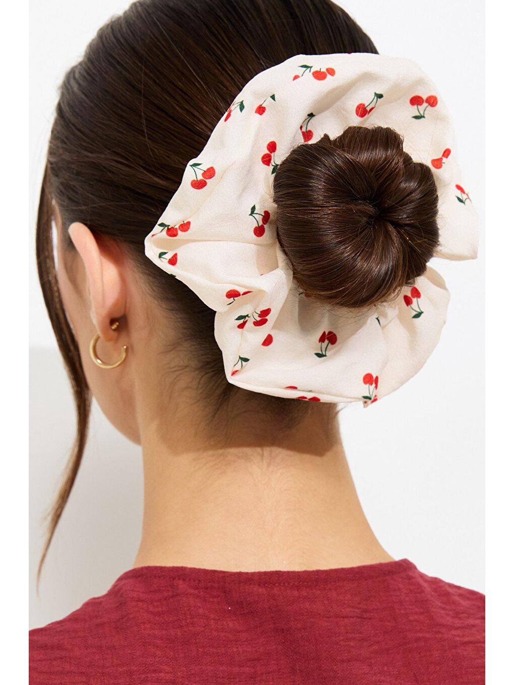 Beyaz 2 Adet Şirin Kirazlar Simit Toka-1