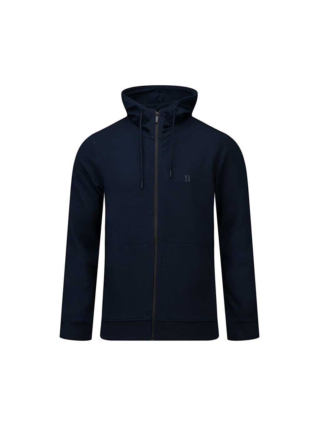 Lacivert Regular Fit Pamuklu Kapüşonlu Sweatshirt
