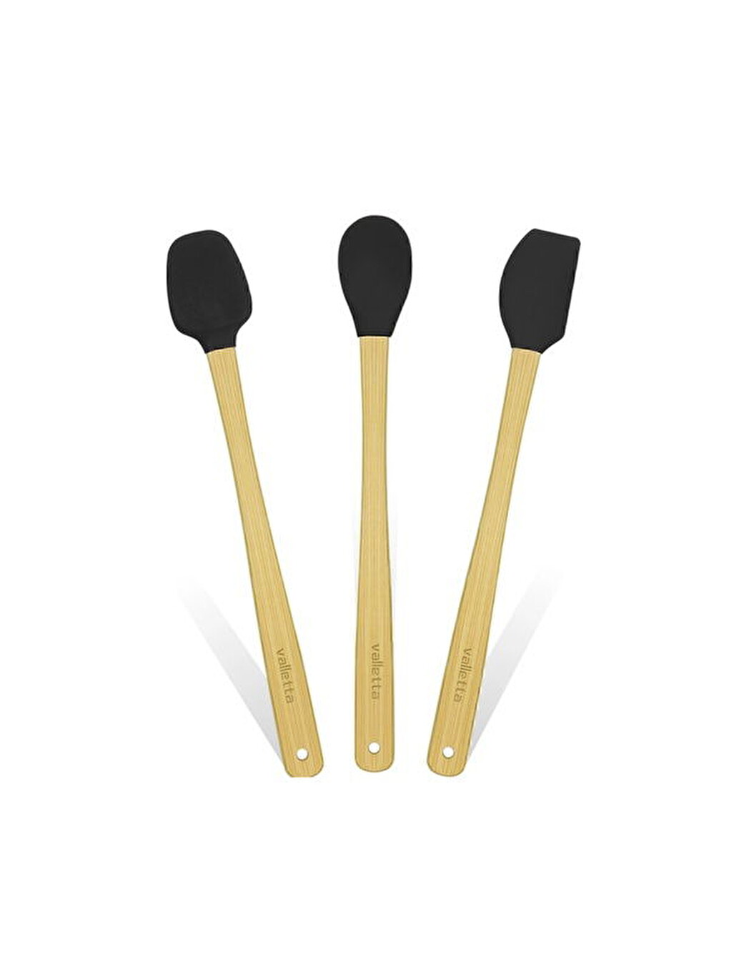 İndigo 3'lü Spatula Seti - Siyah - 26 cm