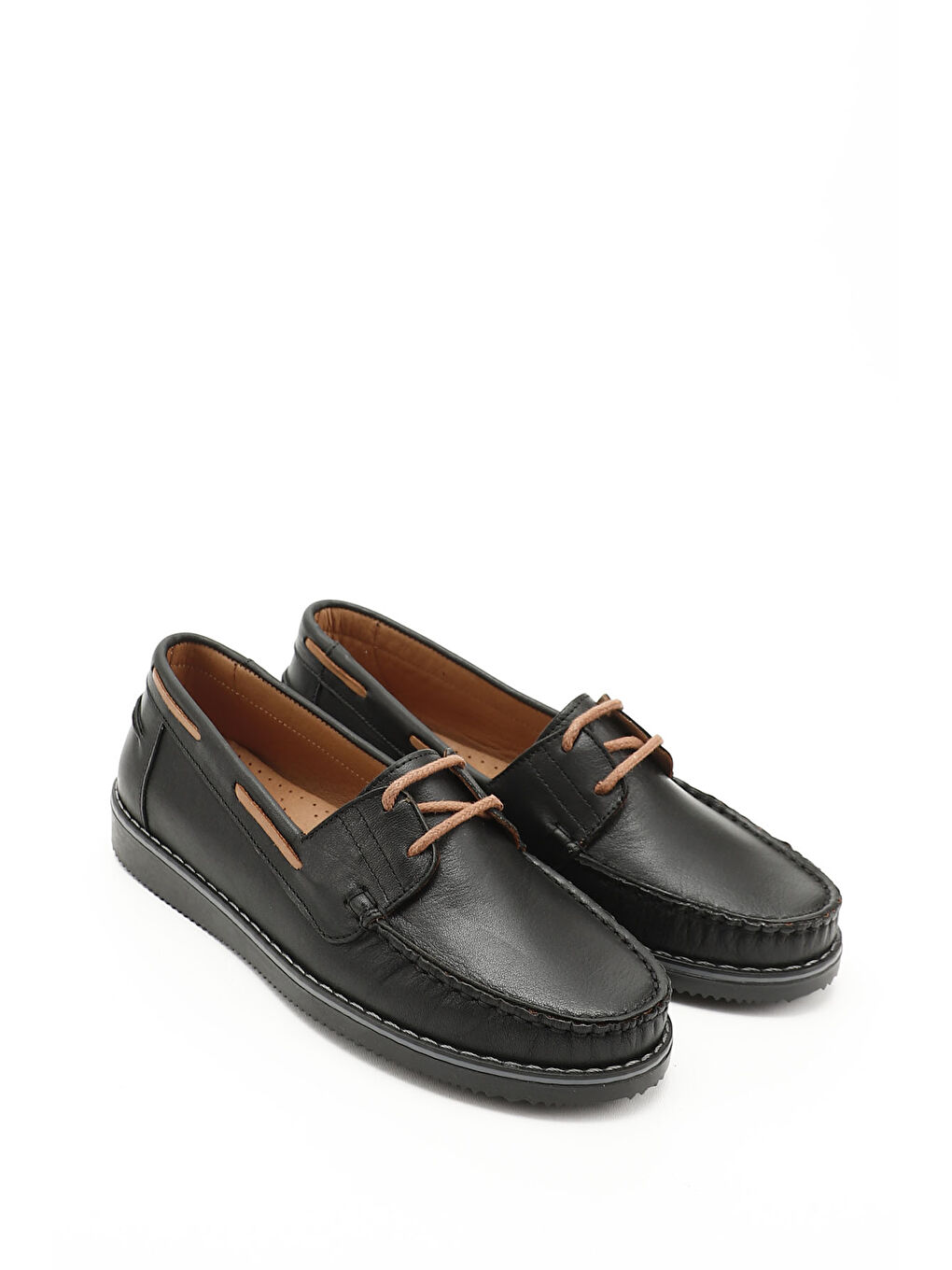 Mor Kadın ZÜMRÜT-SİYAH Bağcıklı Hakiki Deri Comfort Ayakkabı-1