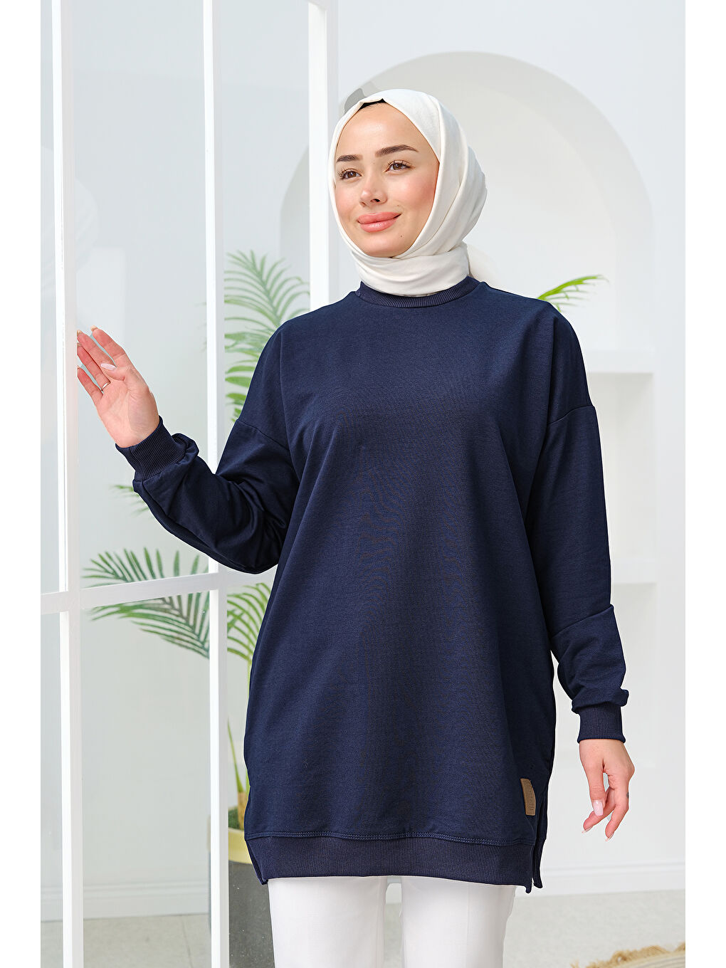 Locco Moda Arma Detay Salaş Tunik Lacivert - 1