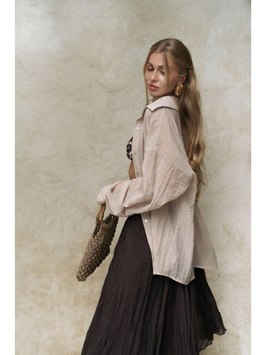 Kahverengi Assa Pileli Kahve Etek-2