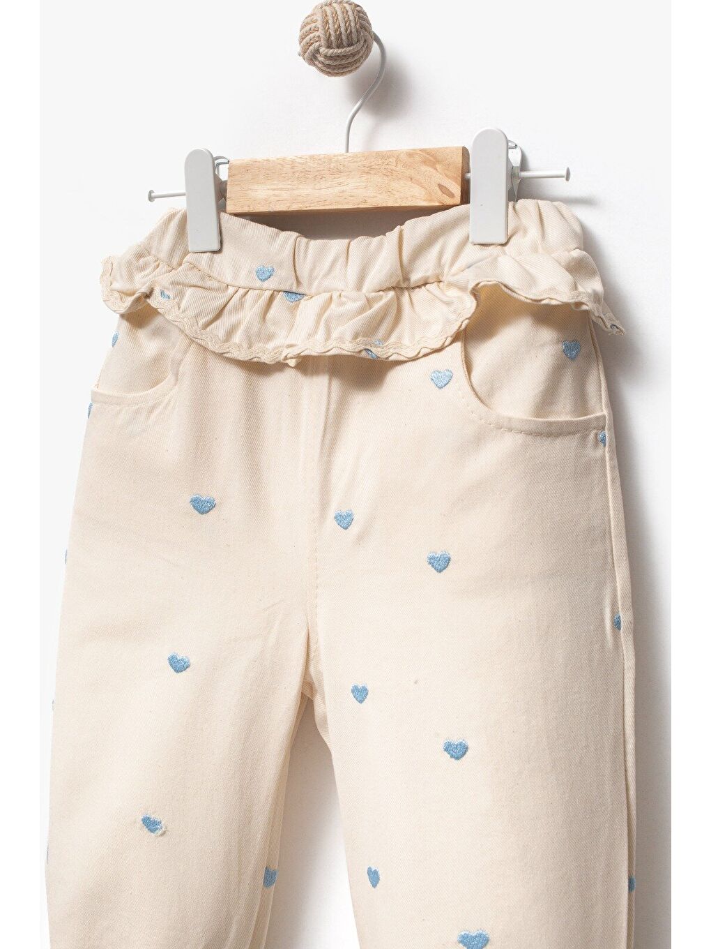 Mavi Su Taşı Yaka Detaylı Kız Bebek Alt Üst Takım 9092-2