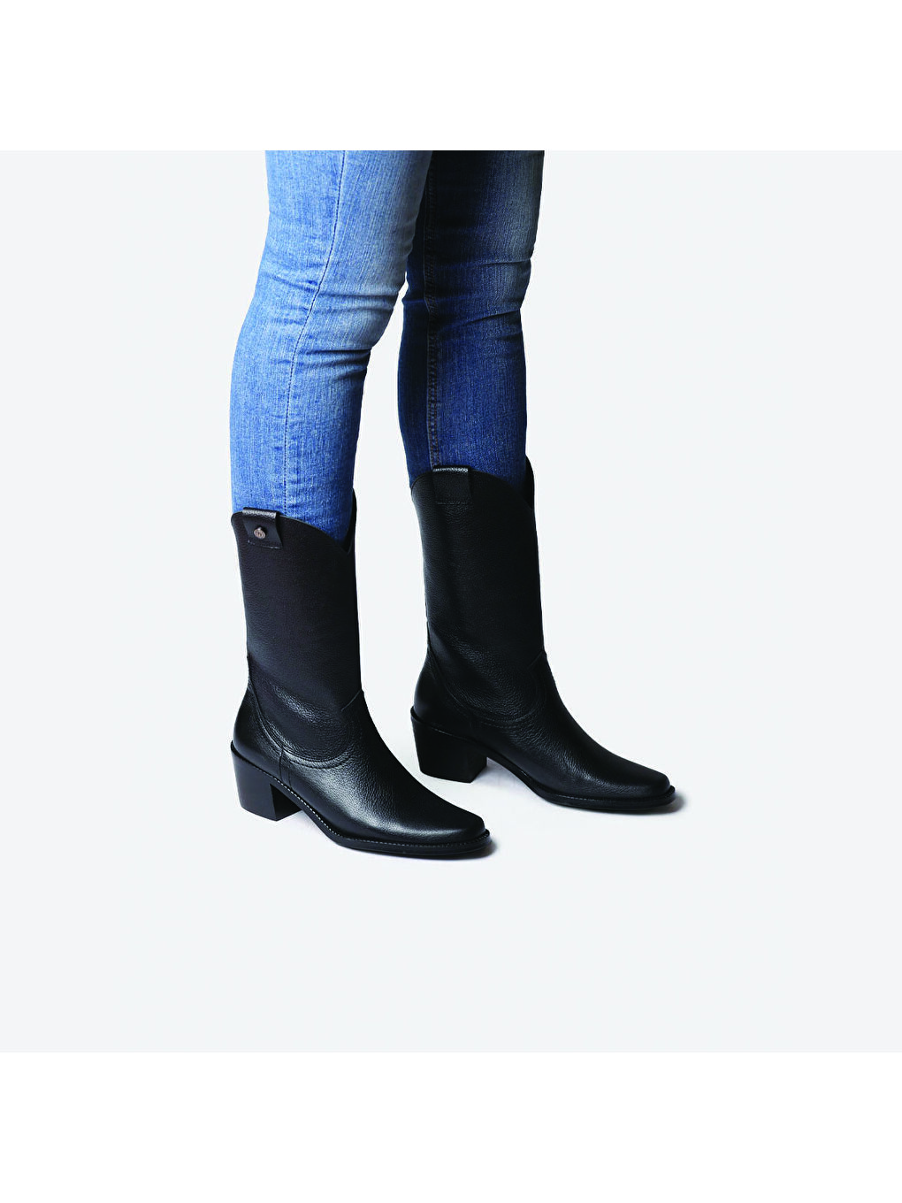 Kadın Siyah Kovboy Botu-1