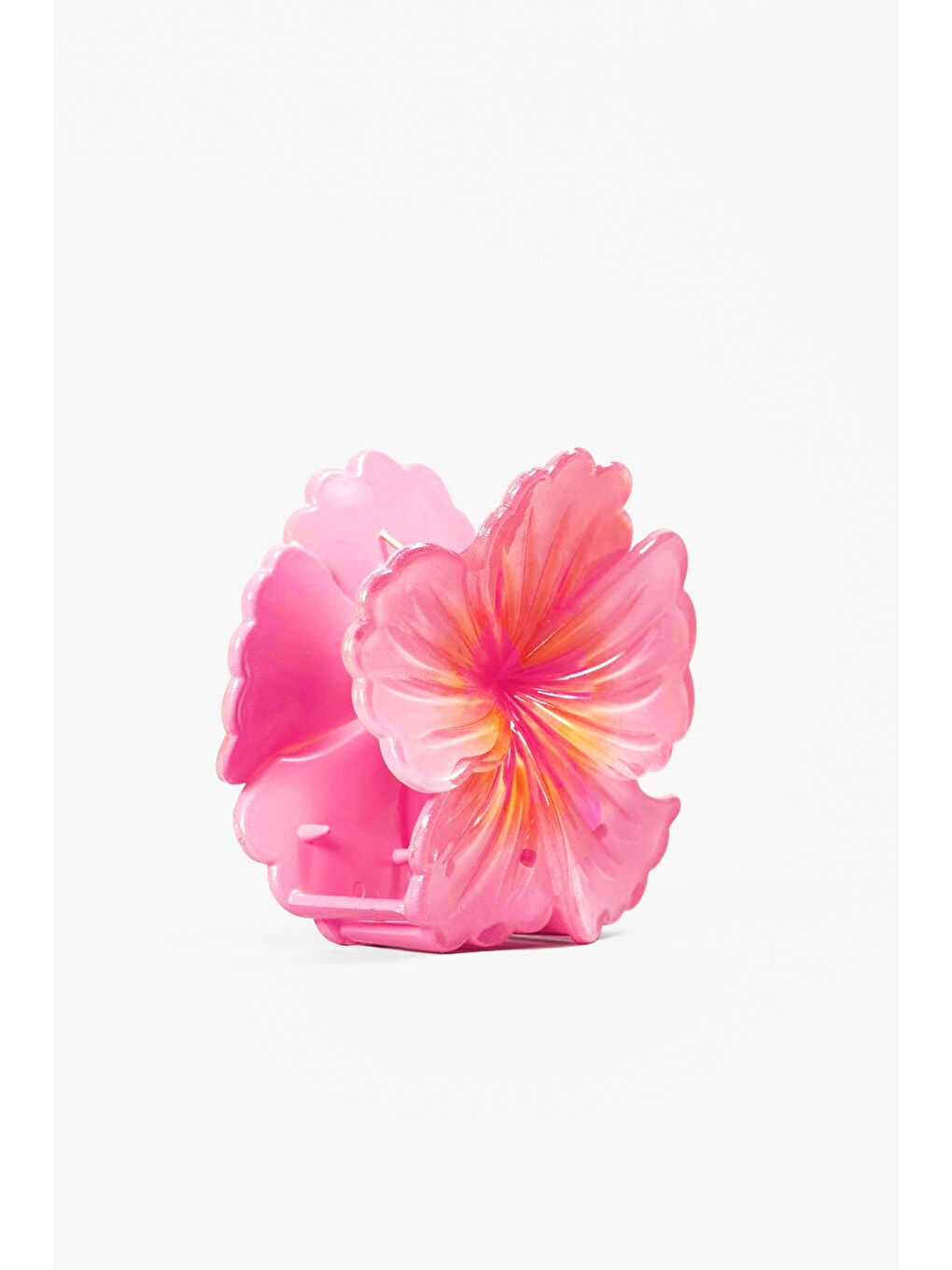 Fuşya Tropik Hibiskus Çilek Mandal Toka-1